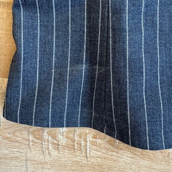 Line & Dot Corset Bustier Top Blue Pinstripe Size S - Picture 2 of 4